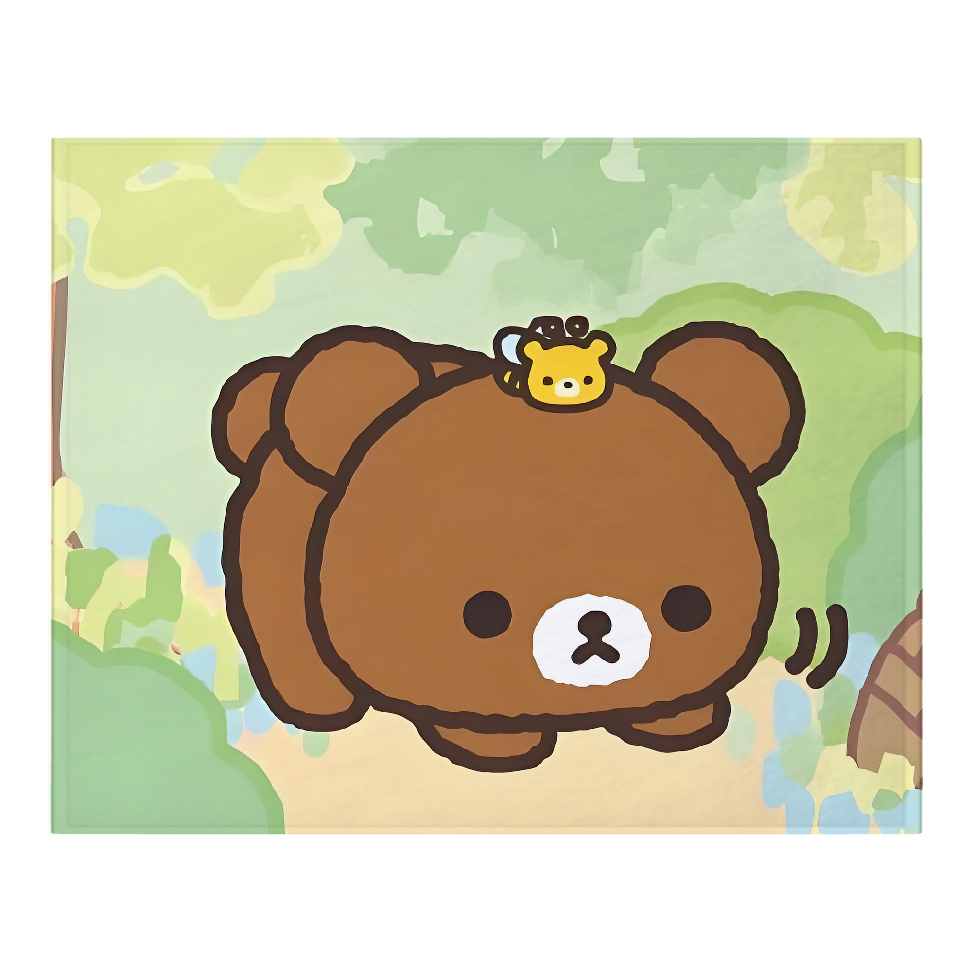 （画像用） リラックマ リラックマ キイロイトリ Rilakkuma Korilakkuma Kiiroitori フランネルブランケット・多サイズ対応（横型）