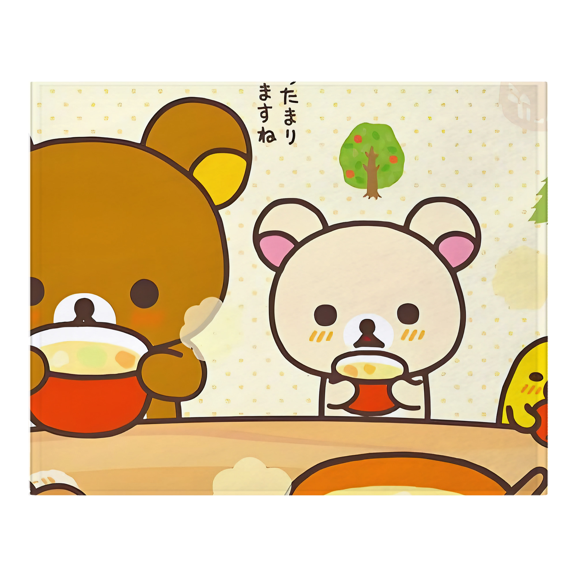 （画像用） リラックマ リラックマ キイロイトリ Rilakkuma Korilakkuma Kiiroitori フランネルブランケット・多サイズ対応（横型）