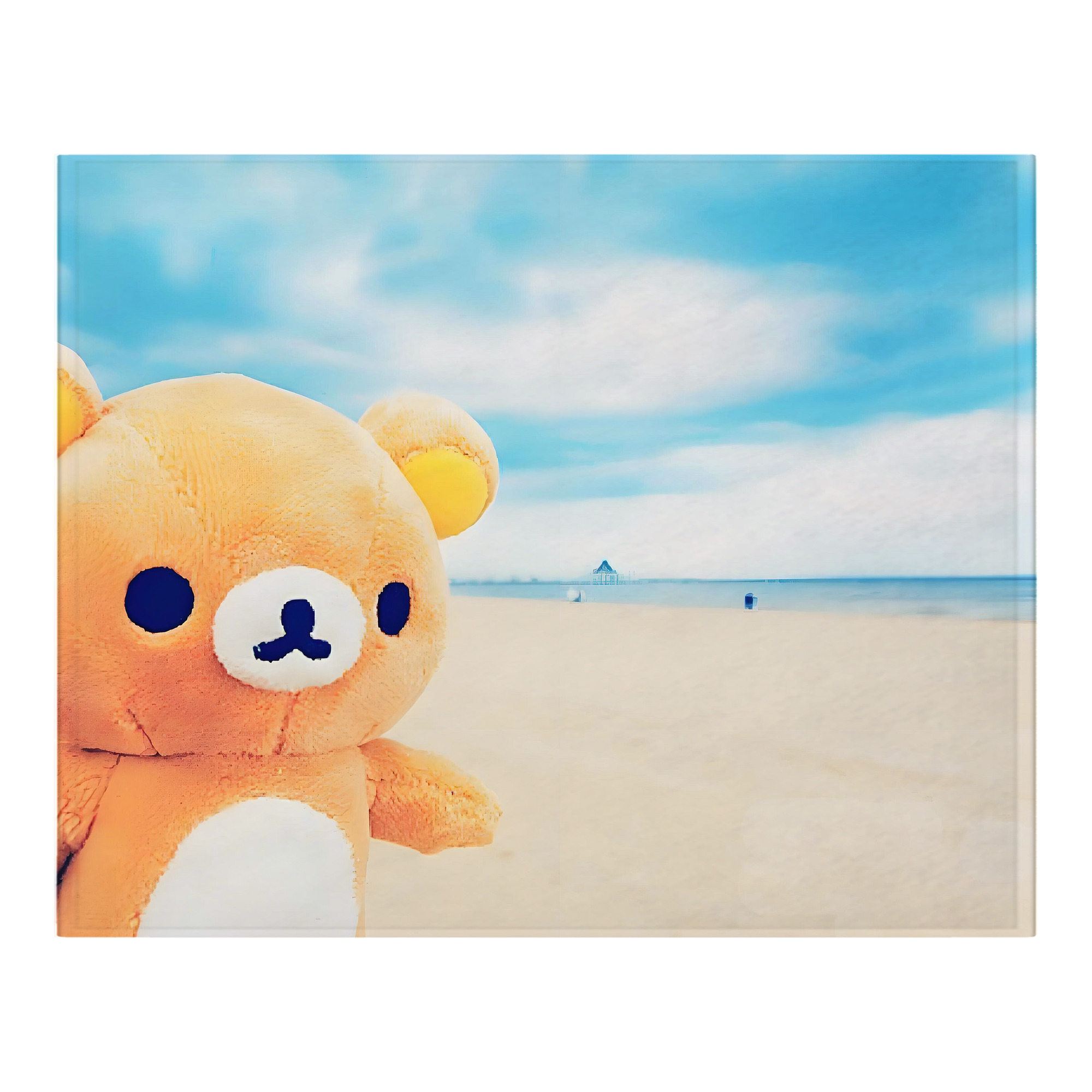（画像用） リラックマ リラックマ キイロイトリ Rilakkuma Korilakkuma Kiiroitori フランネルブランケット・多サイズ対応（横型）