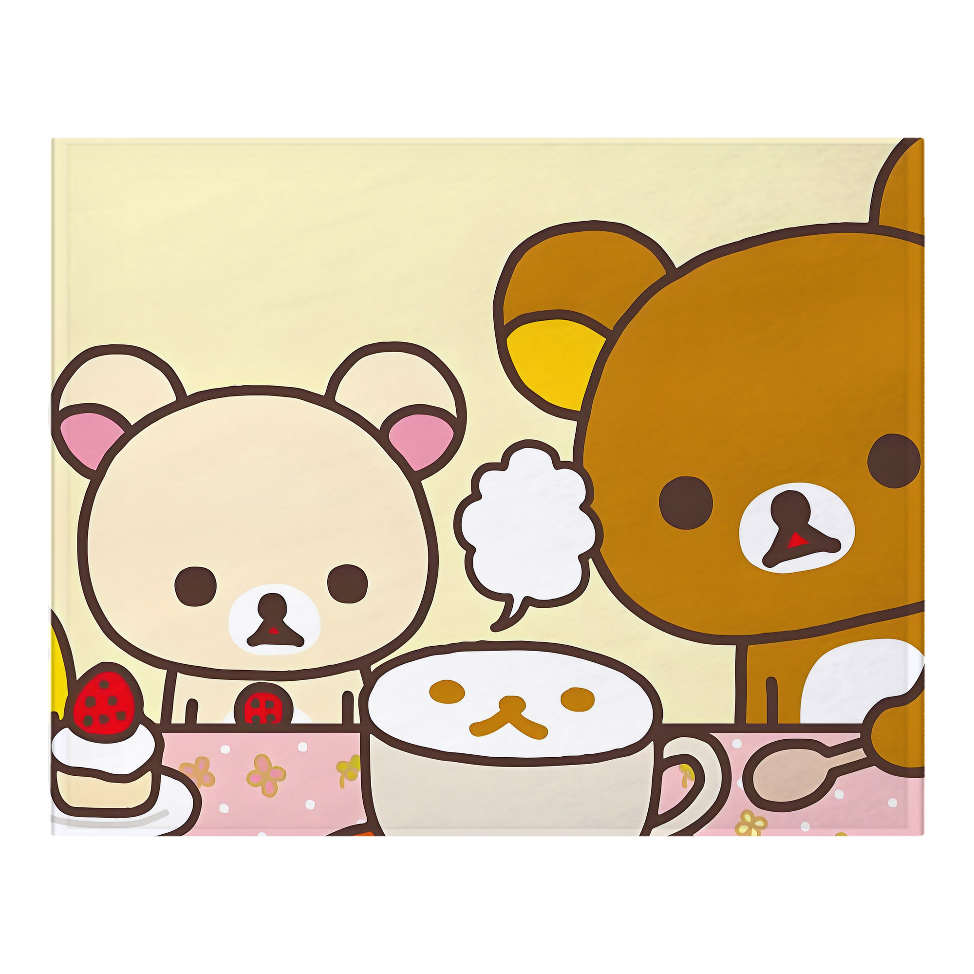 （画像用） リラックマ リラックマ キイロイトリ Rilakkuma Korilakkuma Kiiroitori フランネルブランケット・多サイズ対応（横型）