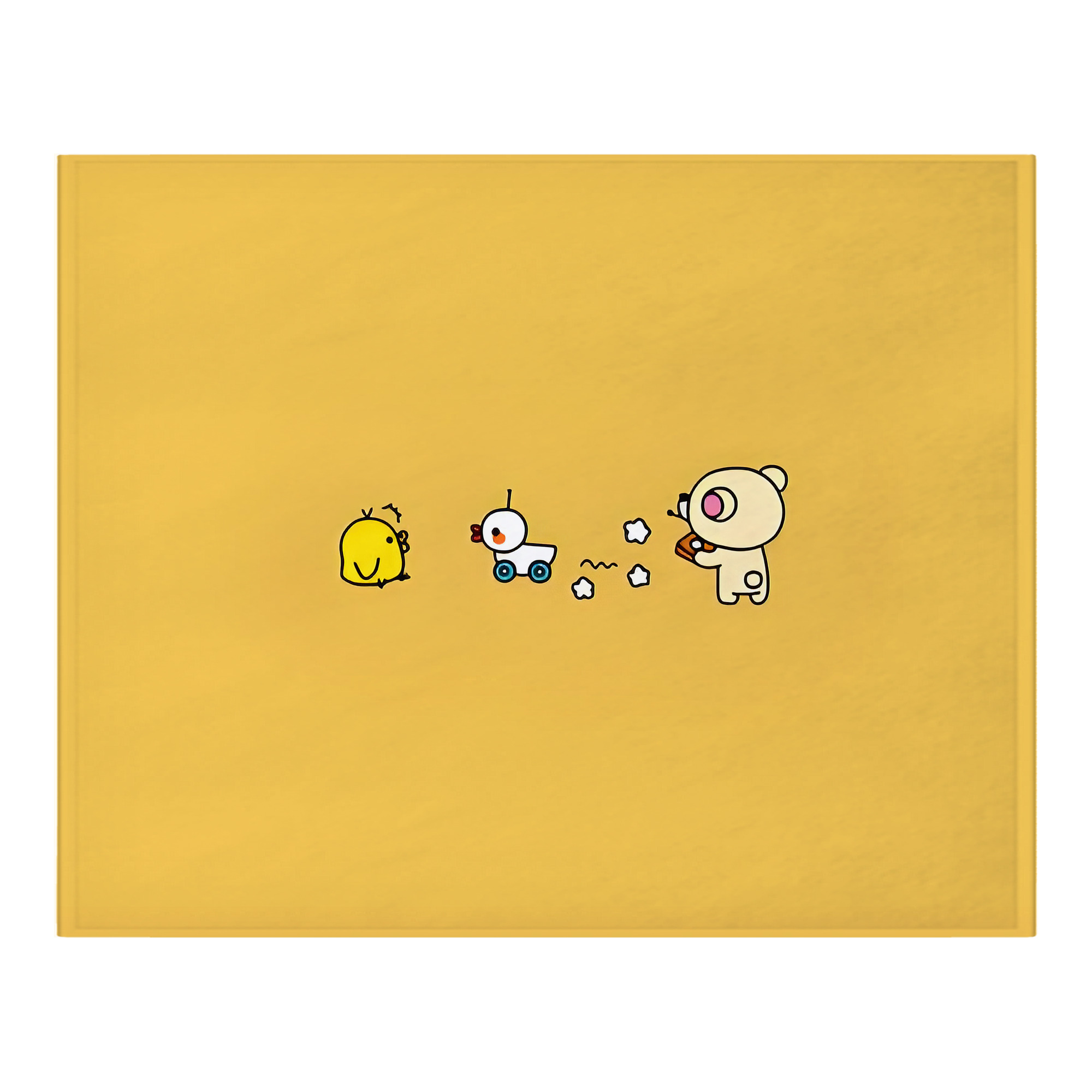 （画像用） リラックマ リラックマ キイロイトリ Rilakkuma Korilakkuma Kiiroitori フランネルブランケット・多サイズ対応（横型）