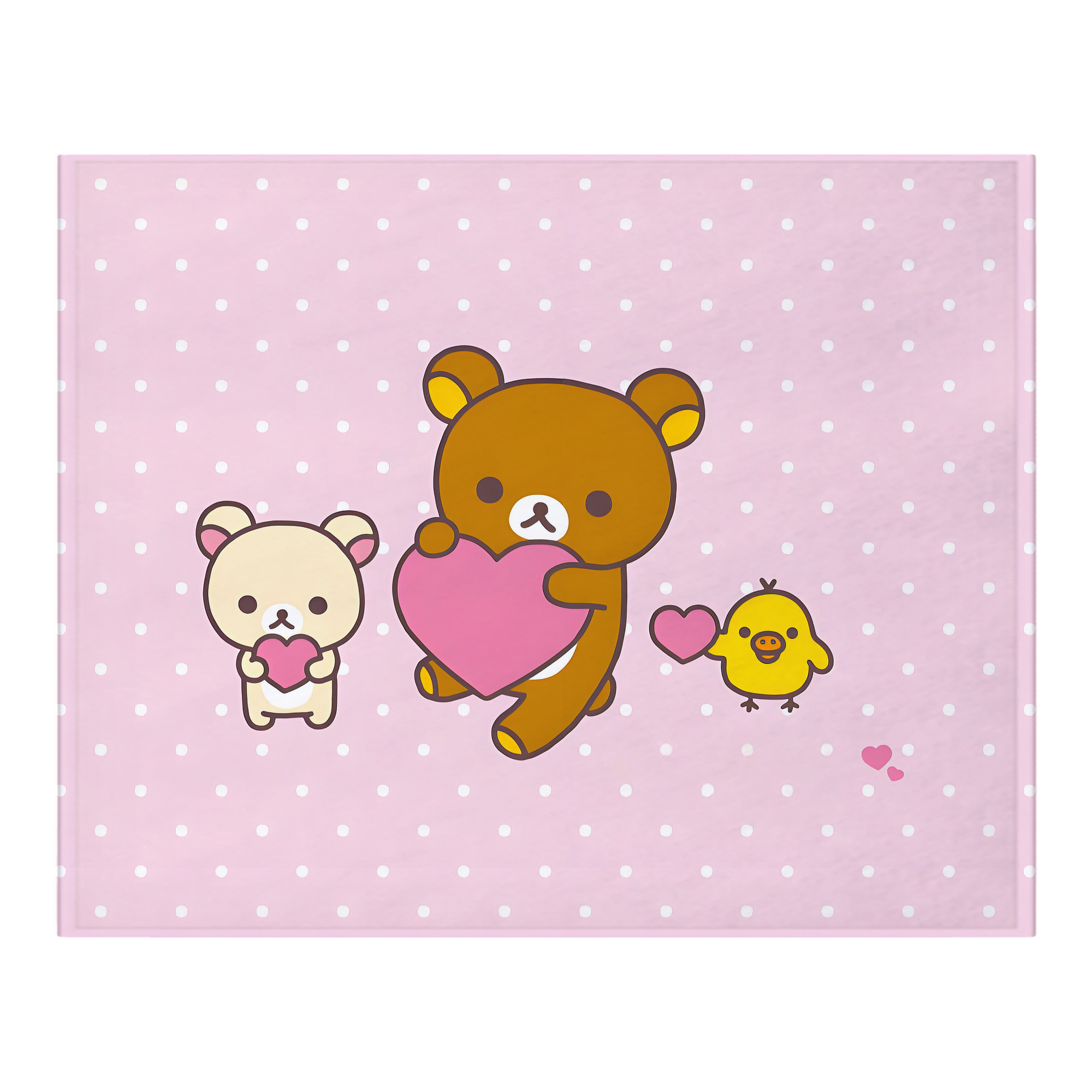 （画像用） リラックマ リラックマ キイロイトリ Rilakkuma Korilakkuma Kiiroitori フランネルブランケット・多サイズ対応（横型）