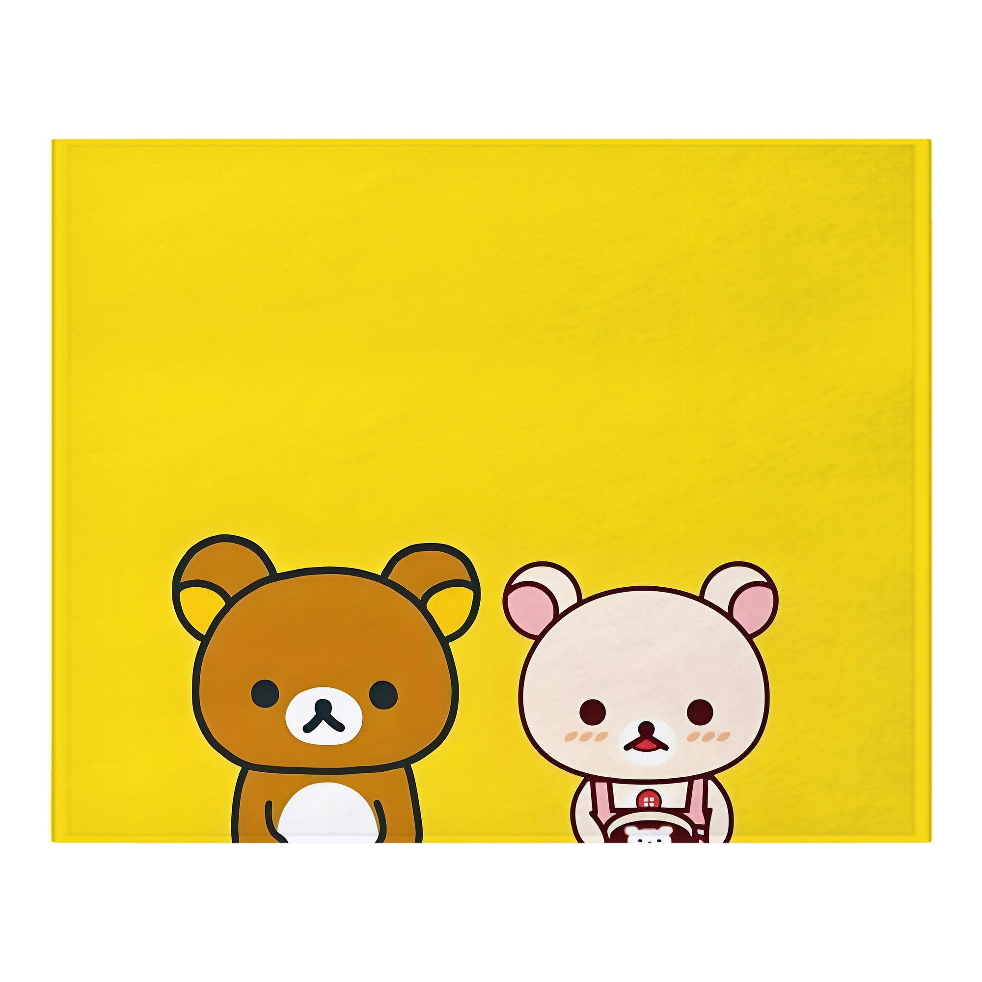 （画像用） リラックマ リラックマ キイロイトリ Rilakkuma Korilakkuma Kiiroitori フランネルブランケット・多サイズ対応（横型）