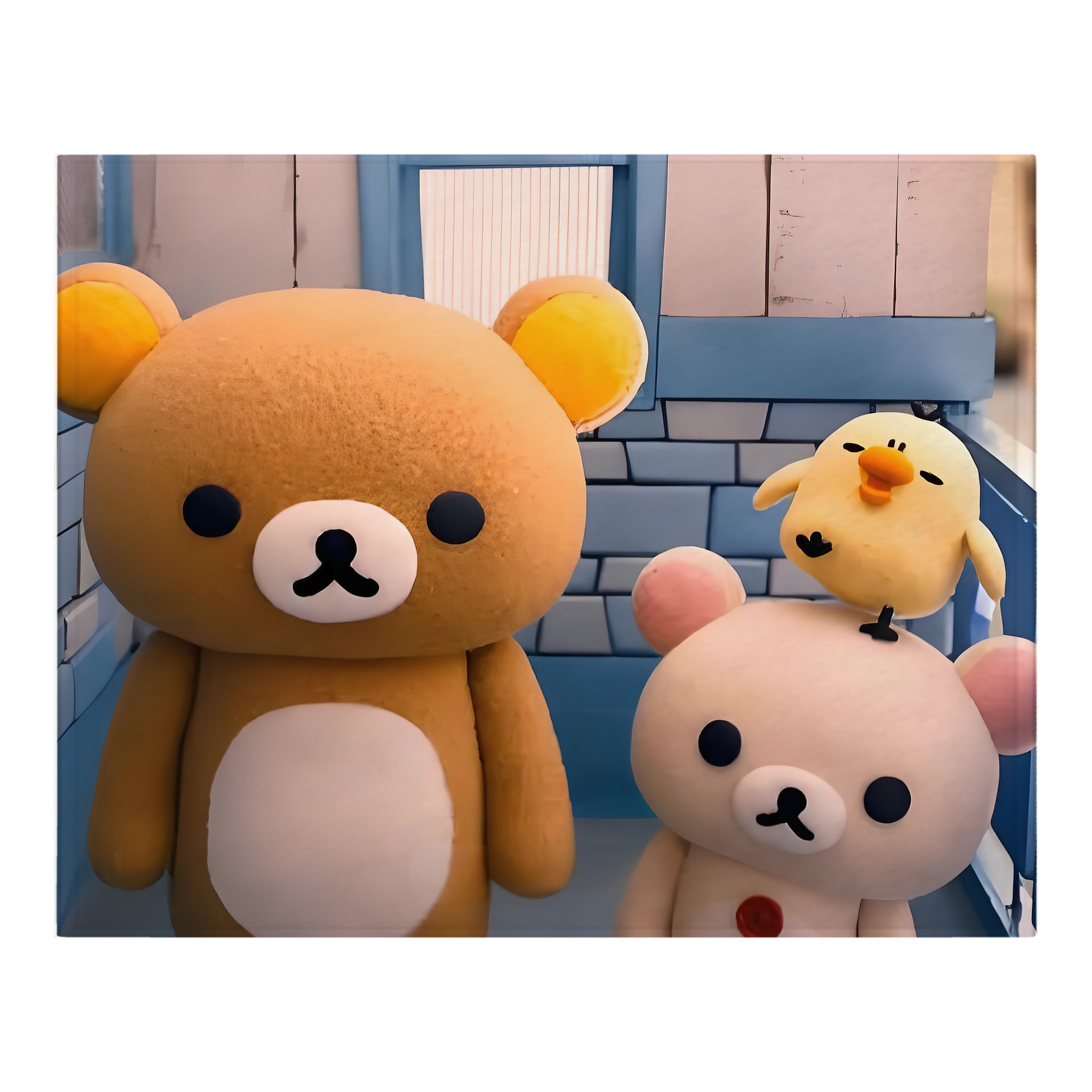 （画像用） リラックマ リラックマ キイロイトリ Rilakkuma Korilakkuma Kiiroitori フランネルブランケット・多サイズ対応（横型）