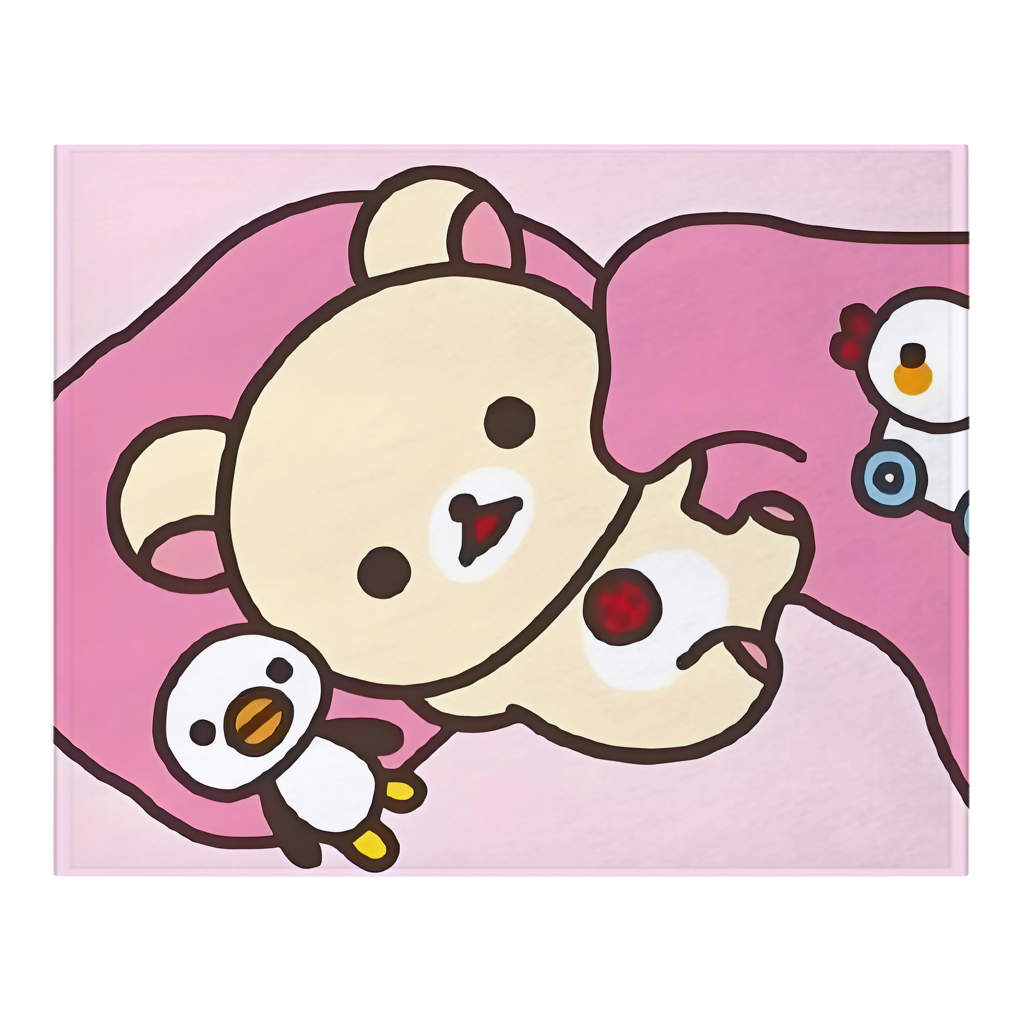 （画像用） リラックマ リラックマ キイロイトリ Rilakkuma Korilakkuma Kiiroitori フランネルブランケット・多サイズ対応（横型）