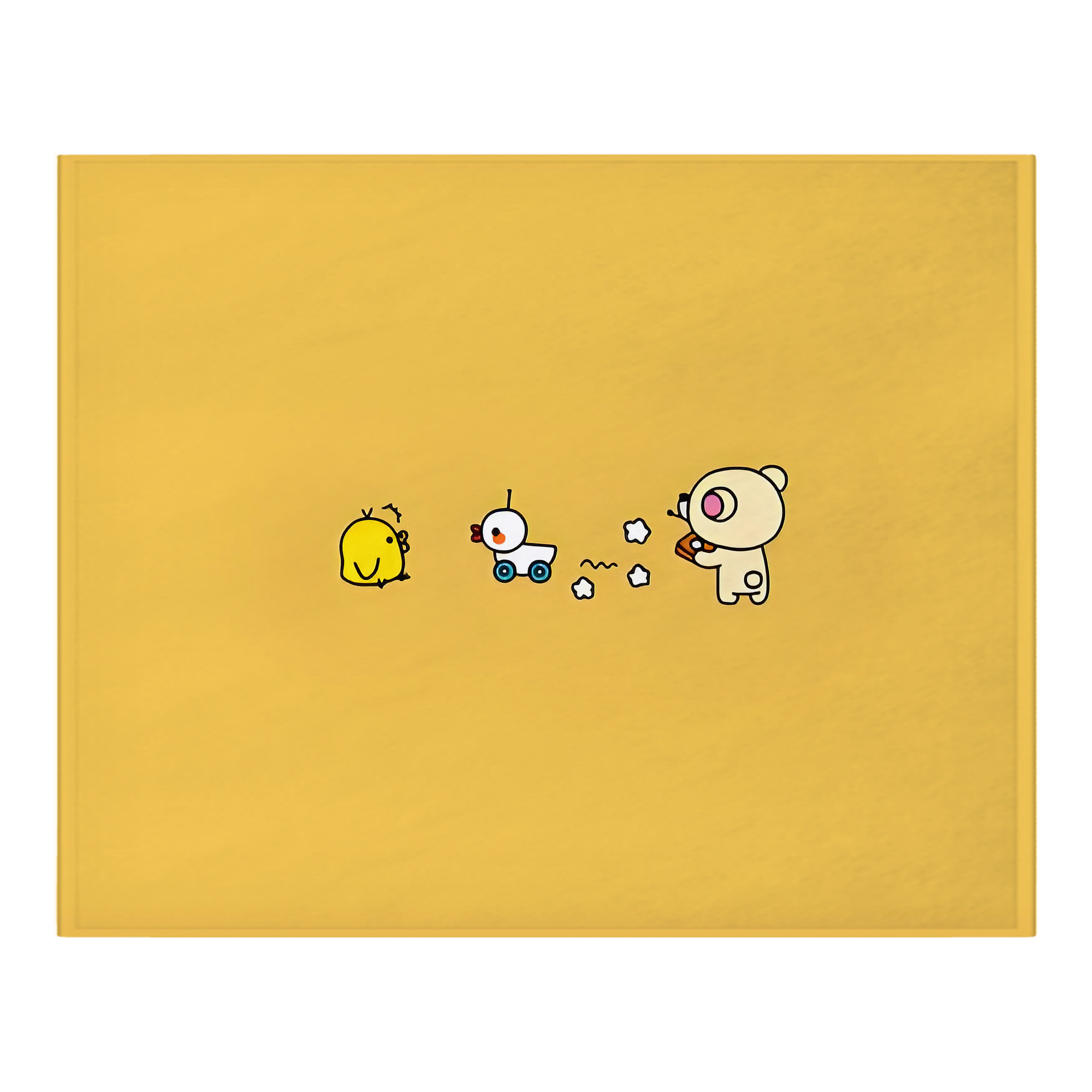（画像用） リラックマ リラックマ キイロイトリ Rilakkuma Korilakkuma Kiiroitori フランネルブランケット・多サイズ対応（横型）