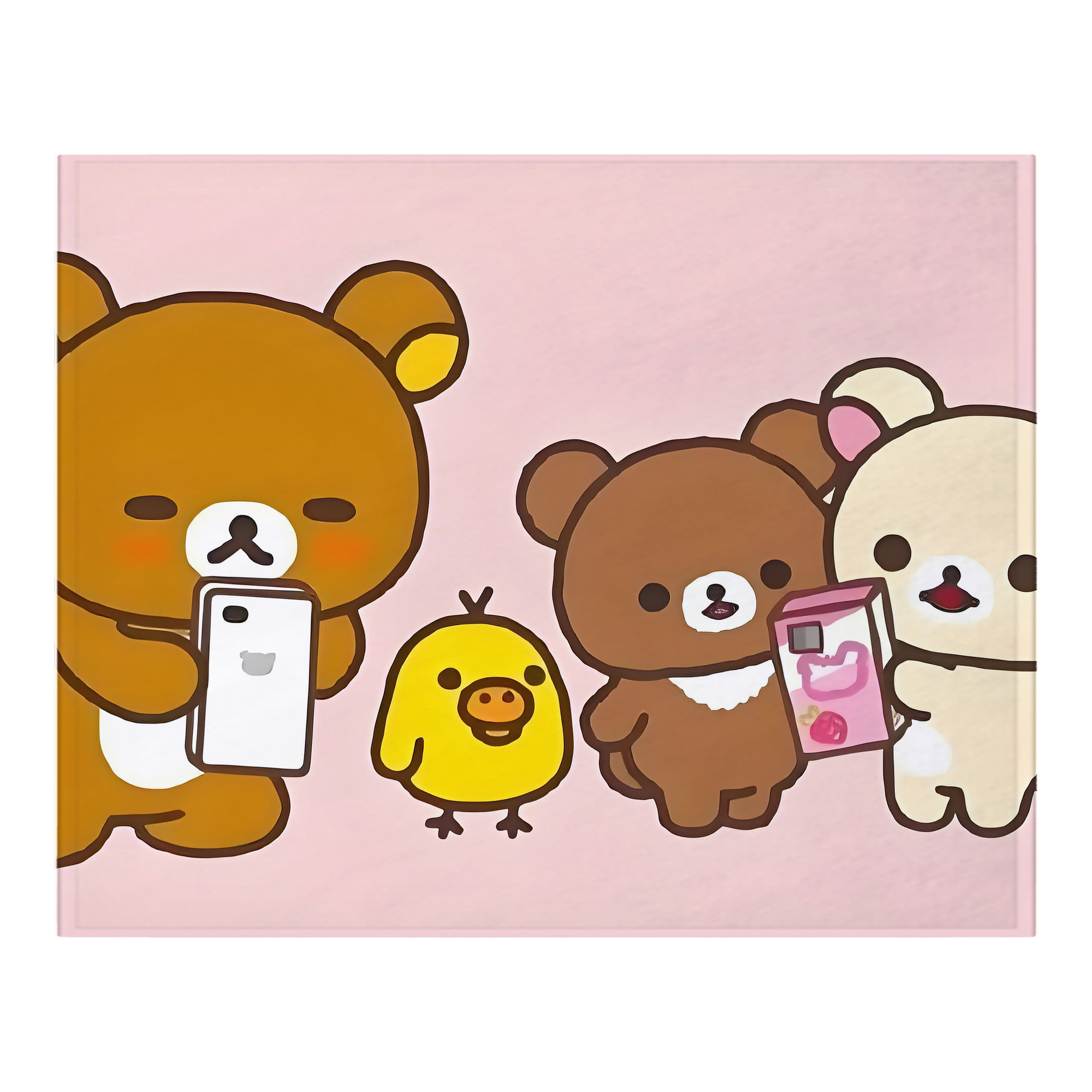 （画像用） リラックマ リラックマ キイロイトリ Rilakkuma Korilakkuma Kiiroitori フランネルブランケット・多サイズ対応（横型）