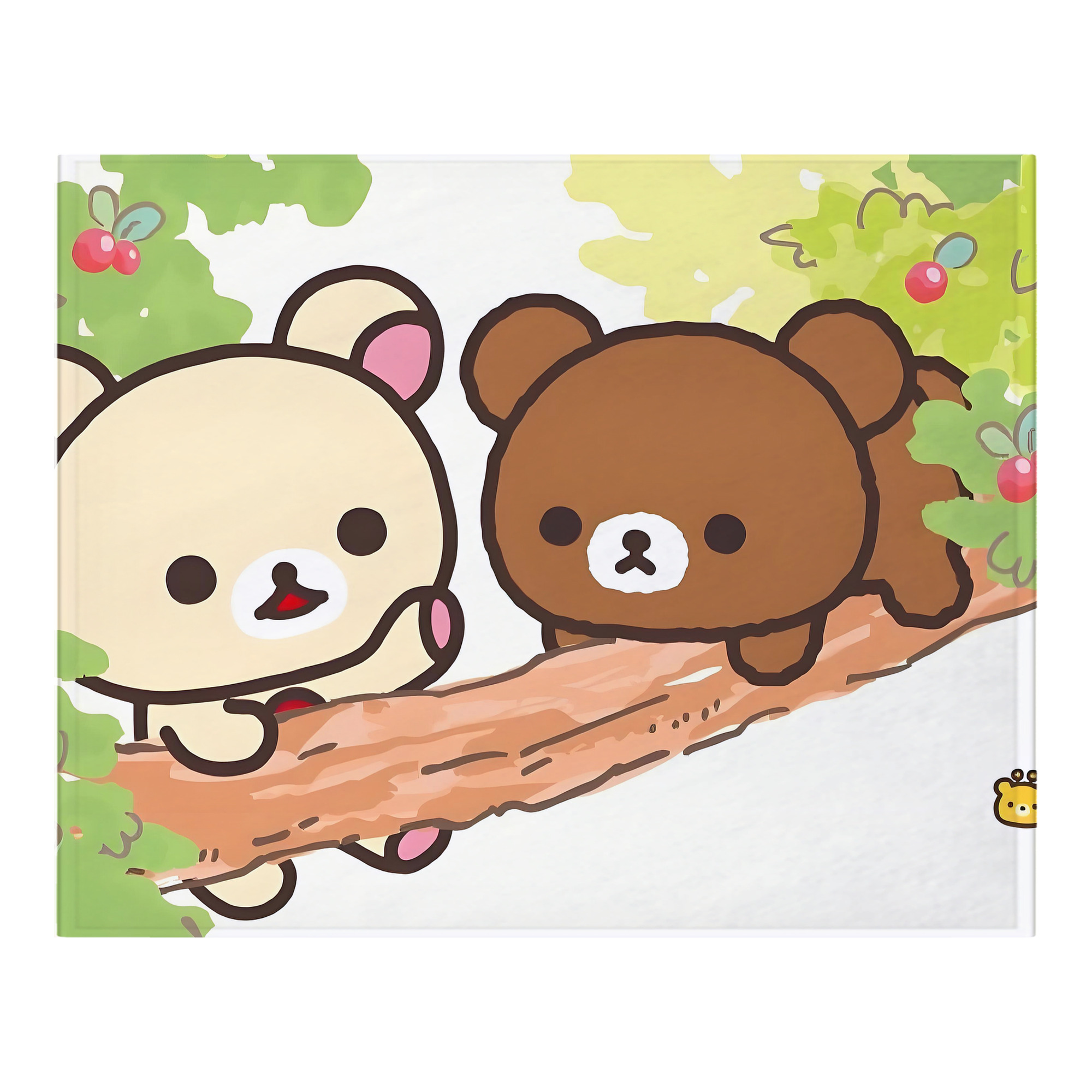 （画像用） リラックマ リラックマ キイロイトリ Rilakkuma Korilakkuma Kiiroitori フランネルブランケット・多サイズ対応（横型）