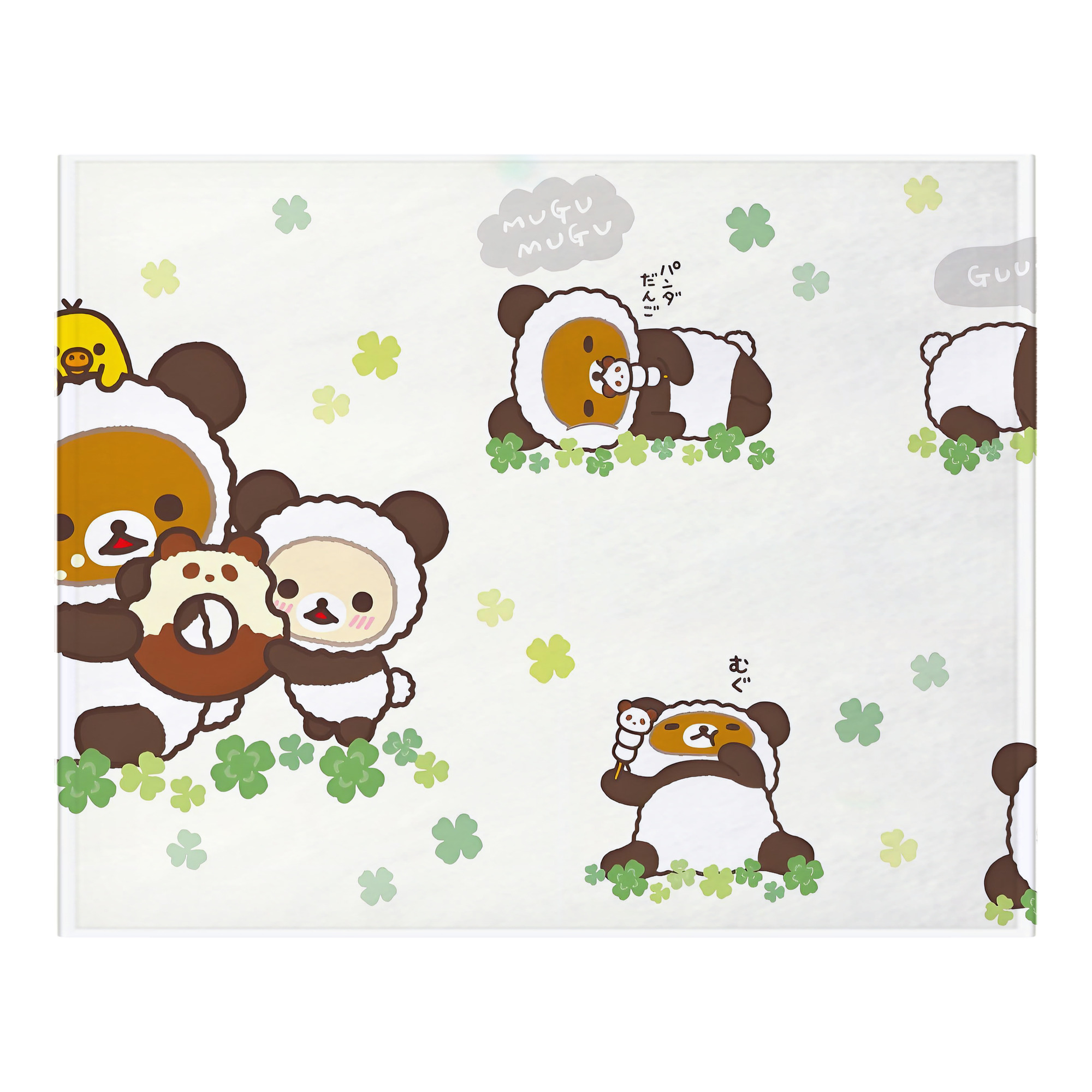 （画像用） リラックマ リラックマ キイロイトリ Rilakkuma Korilakkuma Kiiroitori フランネルブランケット・多サイズ対応（横型）