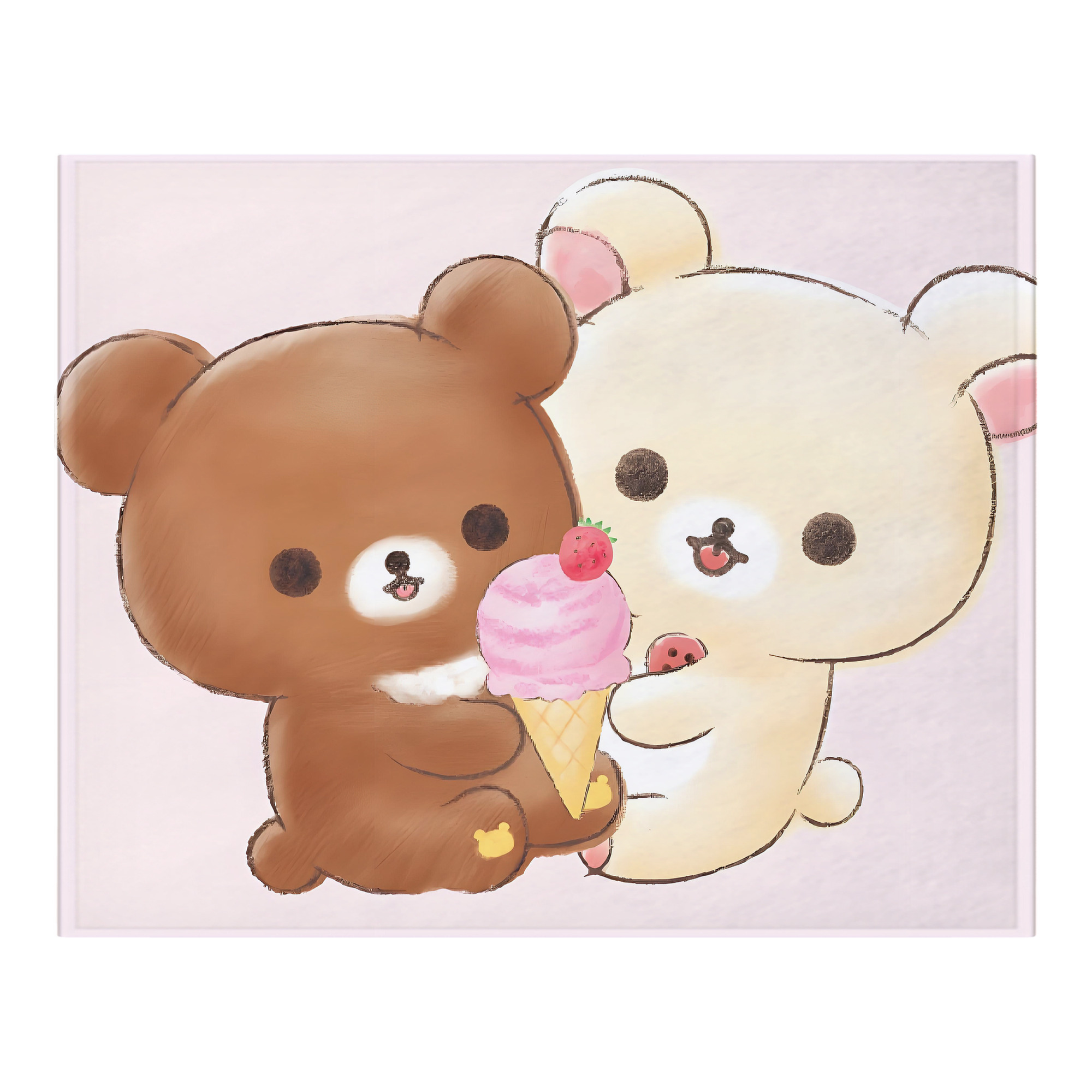 （画像用） リラックマ リラックマ キイロイトリ Rilakkuma Korilakkuma Kiiroitori フランネルブランケット・多サイズ対応（横型）