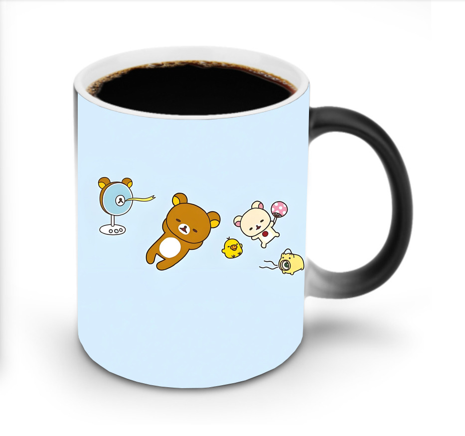 （画像用） リラックマ リラックマ キイロイトリ Rilakkuma Korilakkuma Kiiroitori 温度変色マグカップ