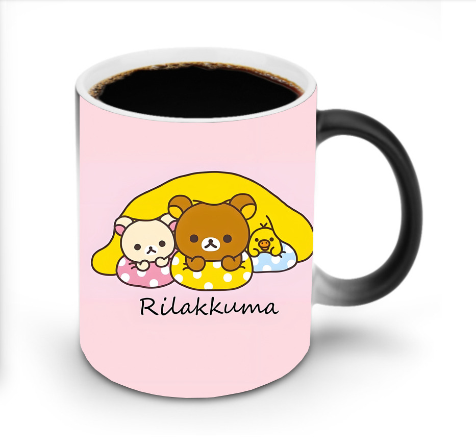 （画像用） リラックマ リラックマ キイロイトリ Rilakkuma Korilakkuma Kiiroitori 温度変色マグカップ