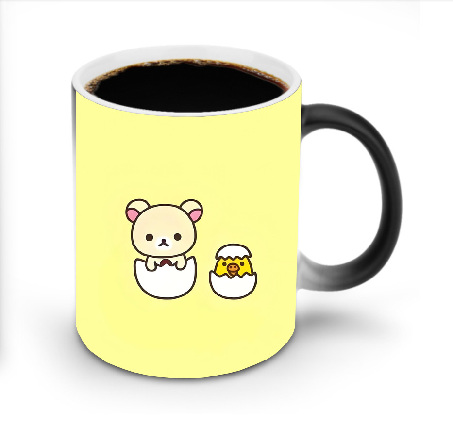 （画像用） リラックマ リラックマ キイロイトリ Rilakkuma Korilakkuma Kiiroitori 温度変色マグカップ