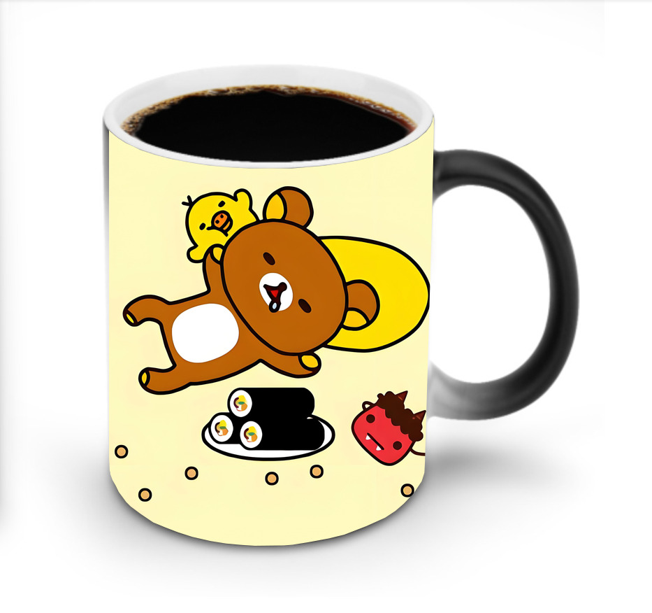 （画像用） リラックマ リラックマ キイロイトリ Rilakkuma Korilakkuma Kiiroitori 温度変色マグカップ