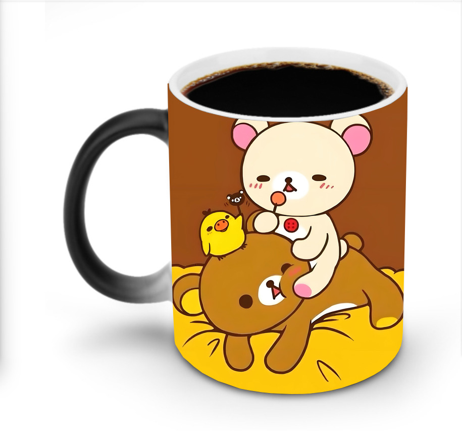 （画像用） リラックマ リラックマ キイロイトリ Rilakkuma Korilakkuma Kiiroitori 温度変色マグカップ