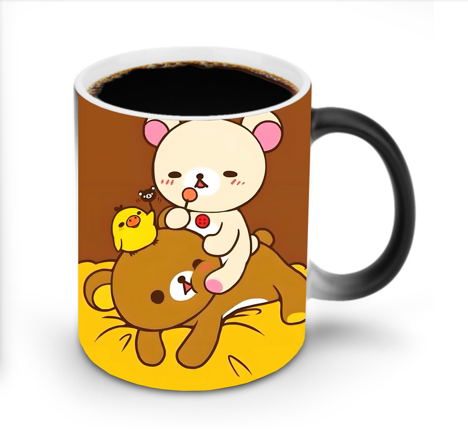 （画像用） リラックマ リラックマ キイロイトリ Rilakkuma Korilakkuma Kiiroitori 温度変色マグカップ