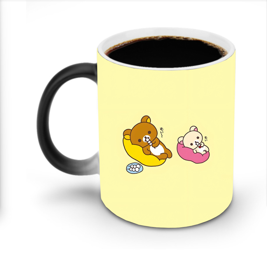 （画像用） リラックマ リラックマ キイロイトリ Rilakkuma Korilakkuma Kiiroitori 温度変色マグカップ