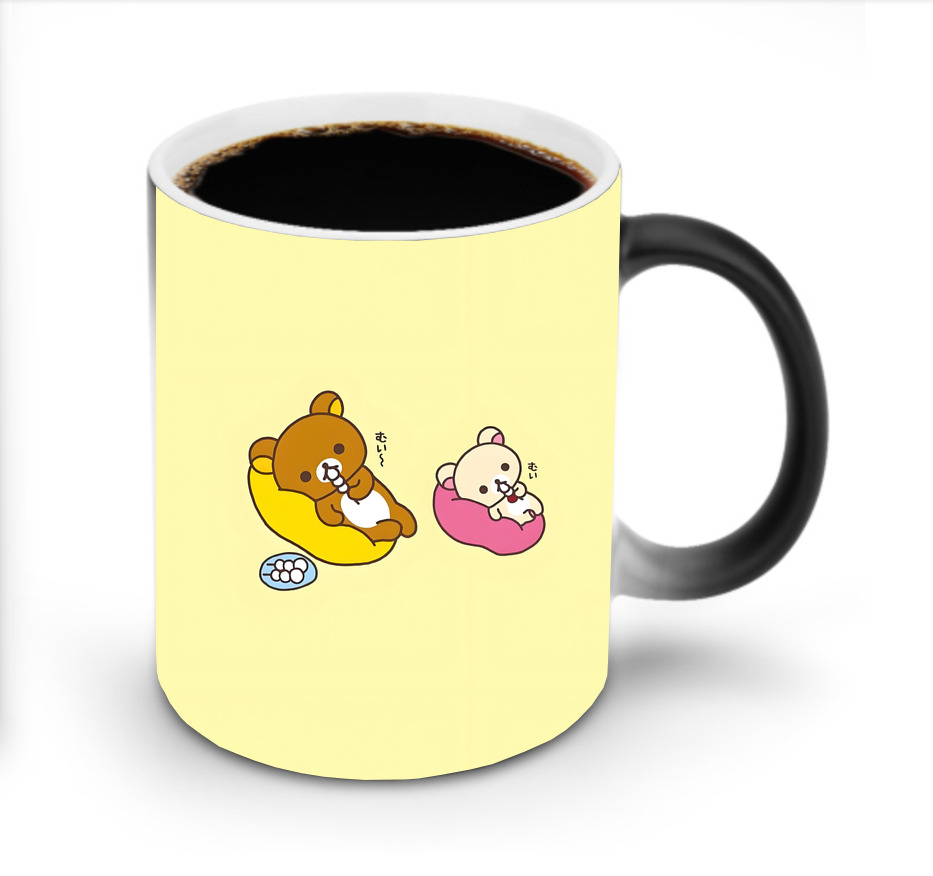 （画像用） リラックマ リラックマ キイロイトリ Rilakkuma Korilakkuma Kiiroitori 温度変色マグカップ