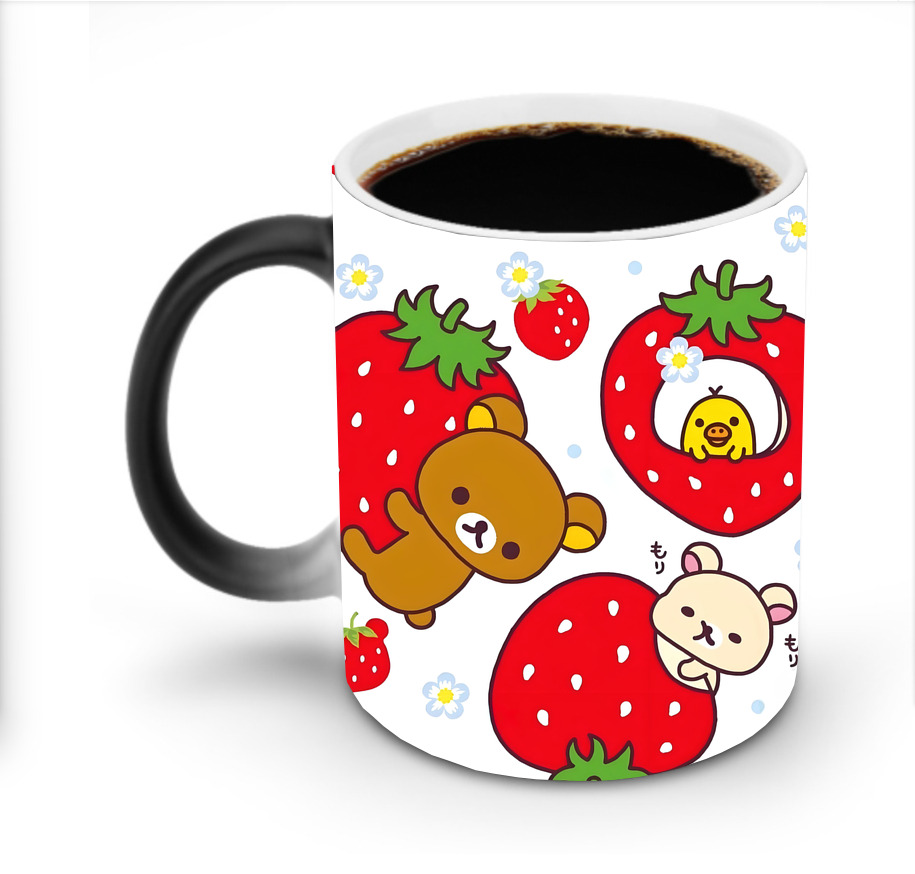 （画像用） リラックマ リラックマ キイロイトリ Rilakkuma Korilakkuma Kiiroitori 温度変色マグカップ