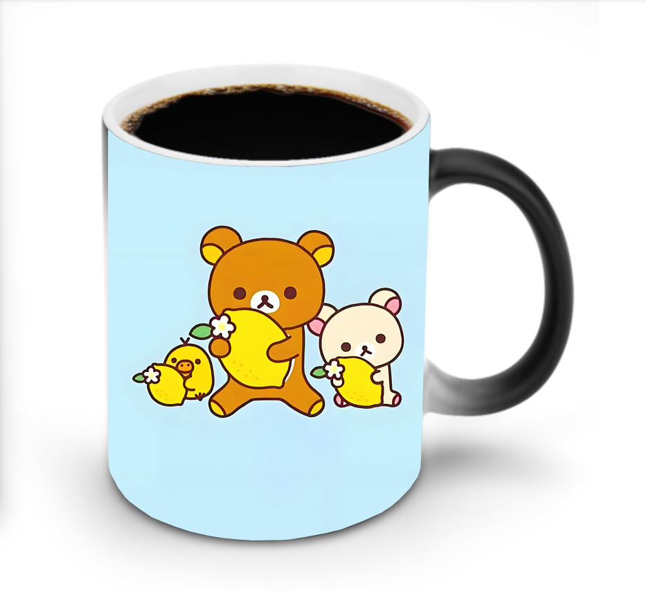 （画像用） リラックマ リラックマ キイロイトリ Rilakkuma Korilakkuma Kiiroitori 温度変色マグカップ
