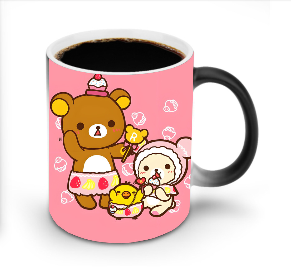 （画像用） リラックマ リラックマ キイロイトリ Rilakkuma Korilakkuma Kiiroitori 温度変色マグカップ