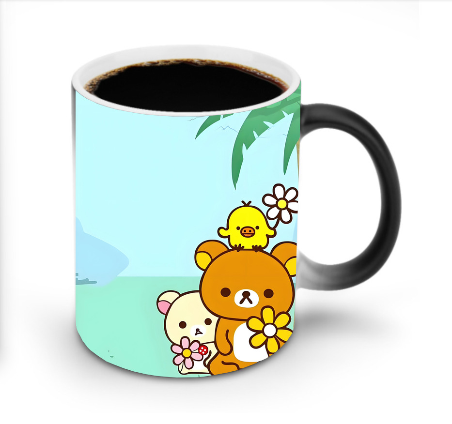 （画像用） リラックマ リラックマ キイロイトリ Rilakkuma Korilakkuma Kiiroitori 温度変色マグカップ