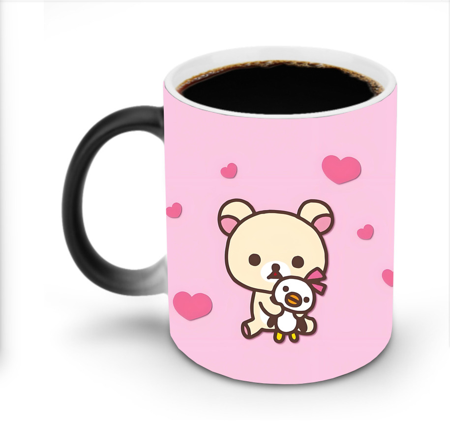 （画像用） リラックマ リラックマ キイロイトリ Rilakkuma Korilakkuma Kiiroitori 温度変色マグカップ