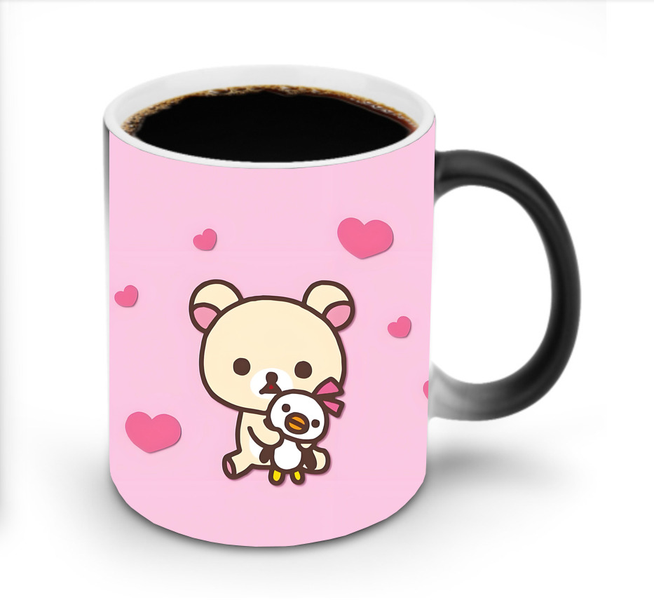 （画像用） リラックマ リラックマ キイロイトリ Rilakkuma Korilakkuma Kiiroitori 温度変色マグカップ