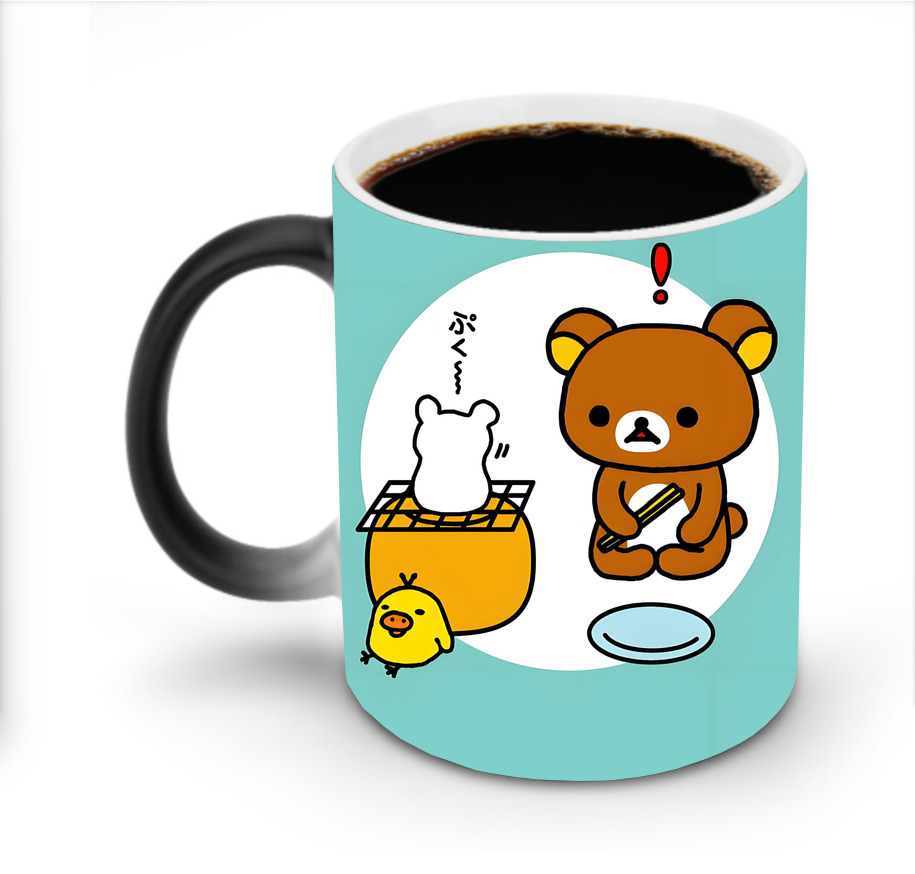 （画像用） リラックマ リラックマ キイロイトリ Rilakkuma Korilakkuma Kiiroitori 温度変色マグカップ