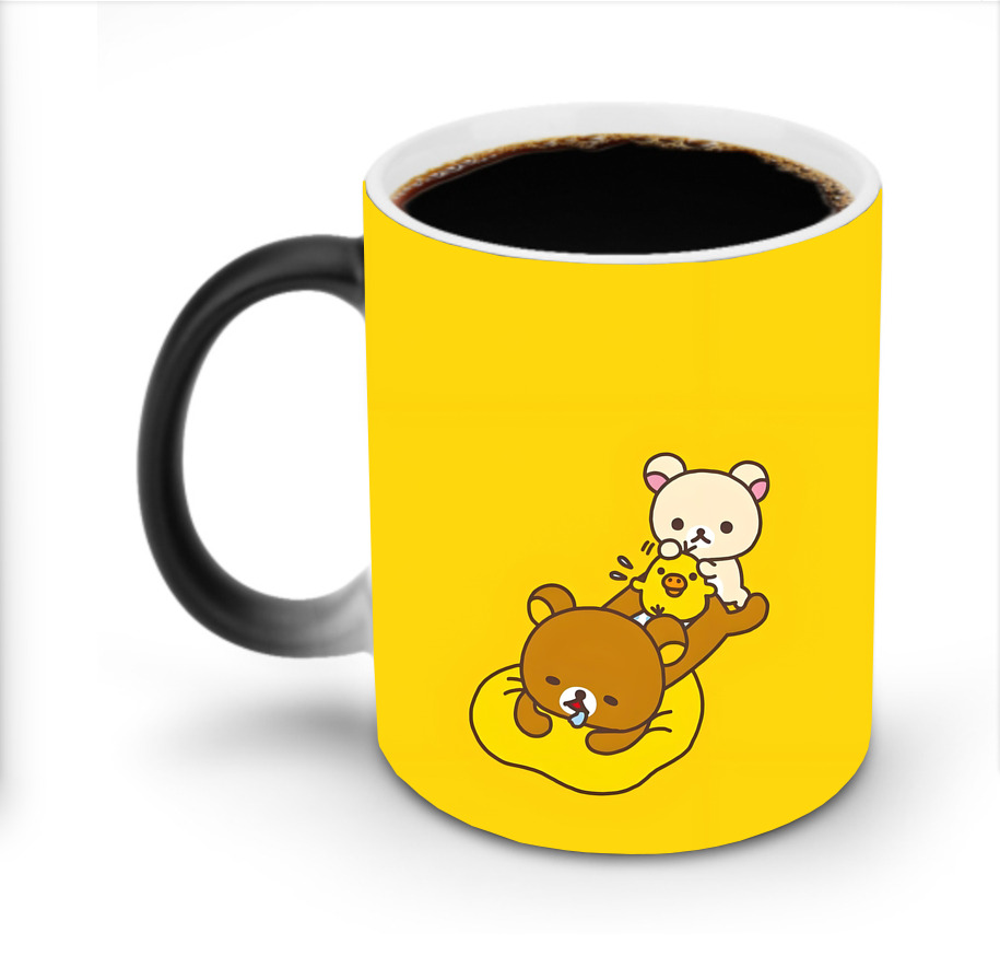 （画像用） リラックマ リラックマ キイロイトリ Rilakkuma Korilakkuma Kiiroitori 温度変色マグカップ