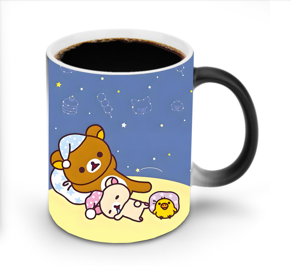 （画像用） リラックマ リラックマ キイロイトリ Rilakkuma Korilakkuma Kiiroitori 温度変色マグカップ