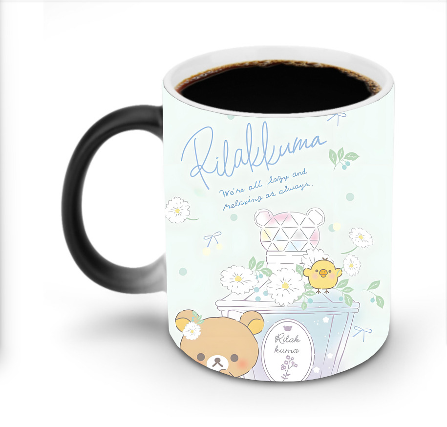 （画像用） リラックマ リラックマ キイロイトリ Rilakkuma Korilakkuma Kiiroitori 温度変色マグカップ