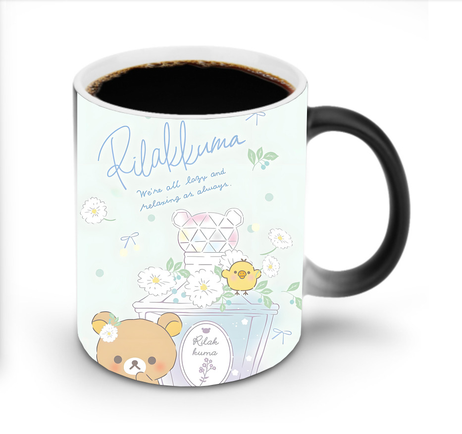 （画像用） リラックマ リラックマ キイロイトリ Rilakkuma Korilakkuma Kiiroitori 温度変色マグカップ