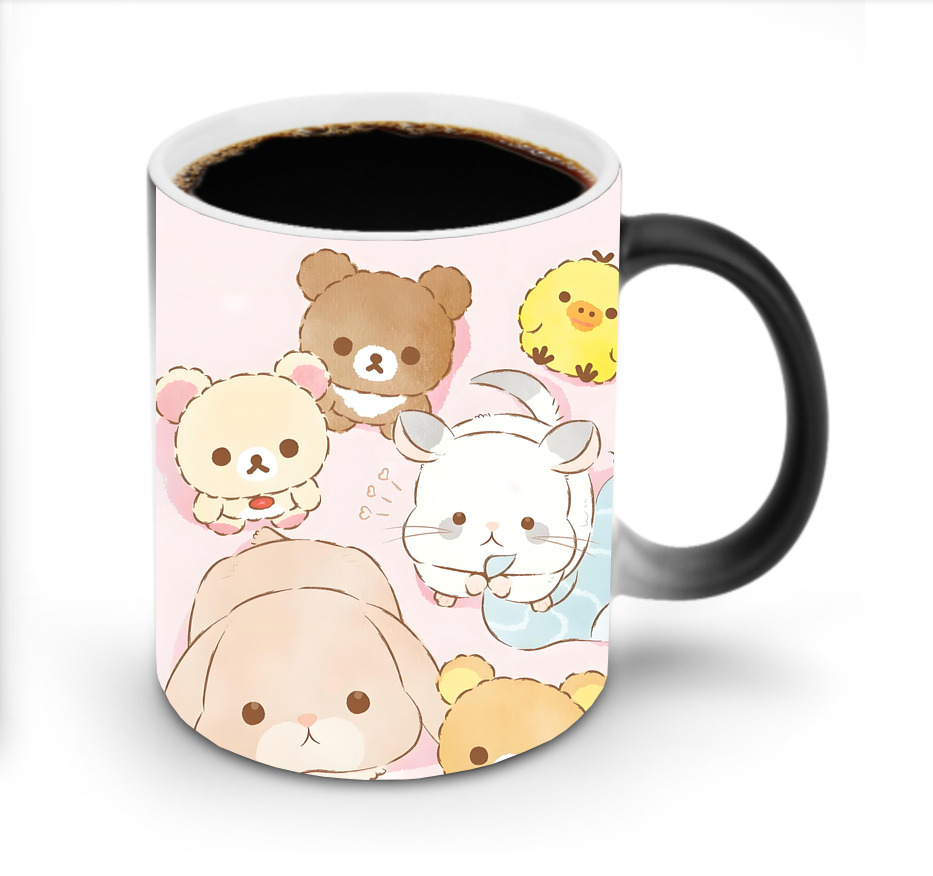 （画像用） リラックマ リラックマ キイロイトリ Rilakkuma Korilakkuma Kiiroitori 温度変色マグカップ