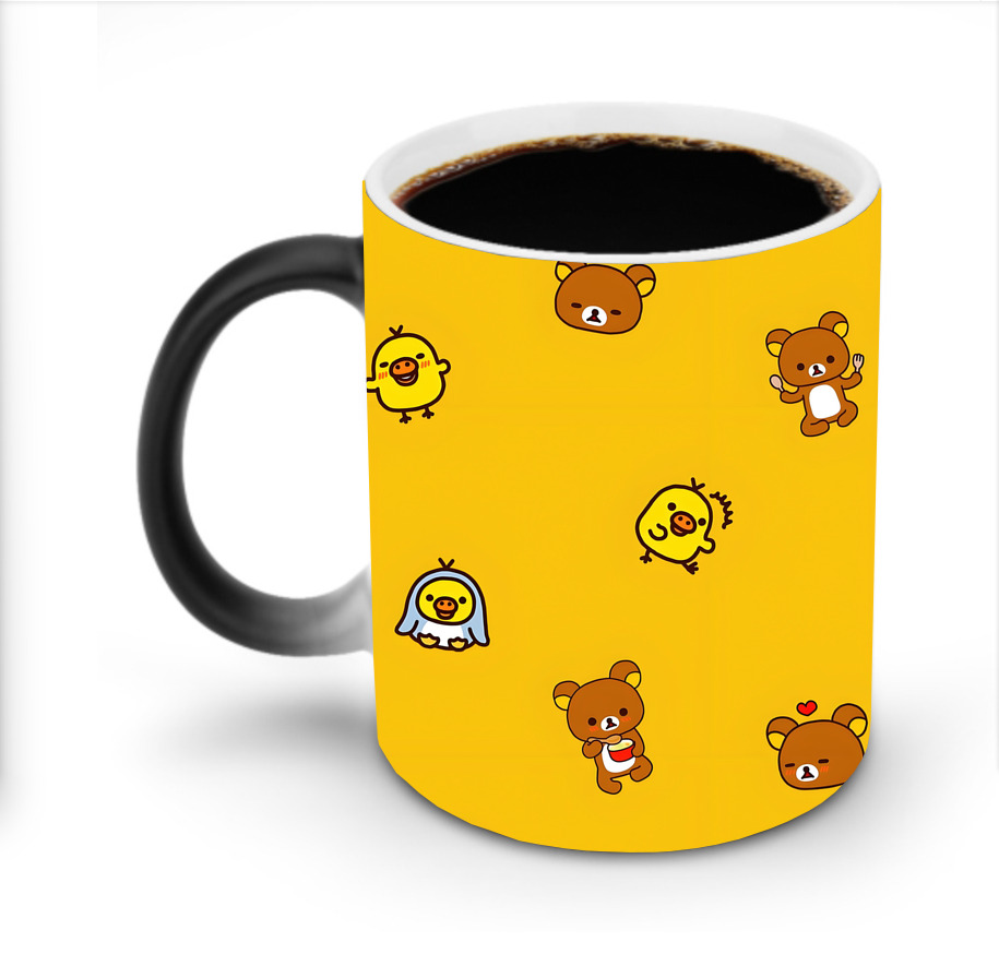 （画像用） リラックマ リラックマ キイロイトリ Rilakkuma Korilakkuma Kiiroitori 温度変色マグカップ