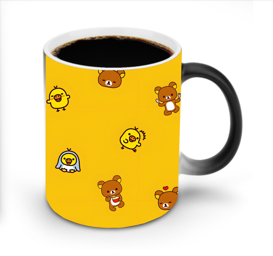 （画像用） リラックマ リラックマ キイロイトリ Rilakkuma Korilakkuma Kiiroitori 温度変色マグカップ