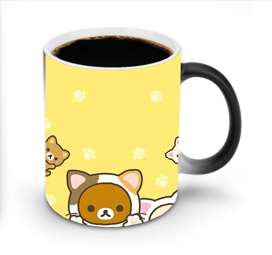 （画像用） リラックマ リラックマ キイロイトリ Rilakkuma Korilakkuma Kiiroitori 温度変色マグカップ