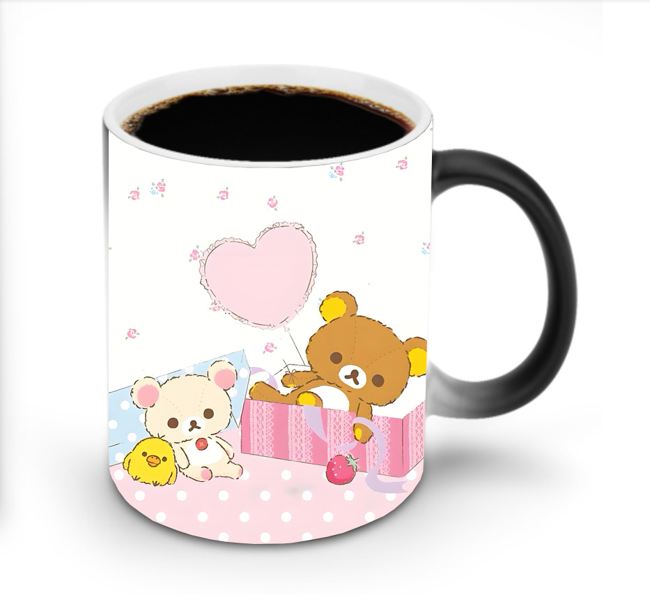 （画像用） リラックマ リラックマ キイロイトリ Rilakkuma Korilakkuma Kiiroitori 温度変色マグカップ