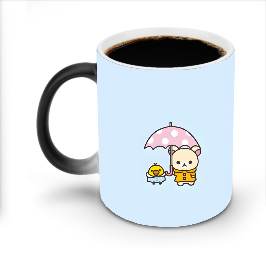 （画像用） リラックマ リラックマ キイロイトリ Rilakkuma Korilakkuma Kiiroitori 温度変色マグカップ