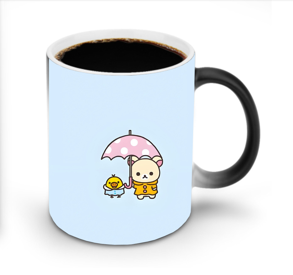 （画像用） リラックマ リラックマ キイロイトリ Rilakkuma Korilakkuma Kiiroitori 温度変色マグカップ