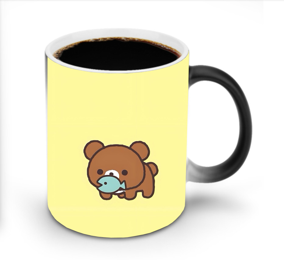 （画像用） リラックマ リラックマ キイロイトリ Rilakkuma Korilakkuma Kiiroitori 温度変色マグカップ