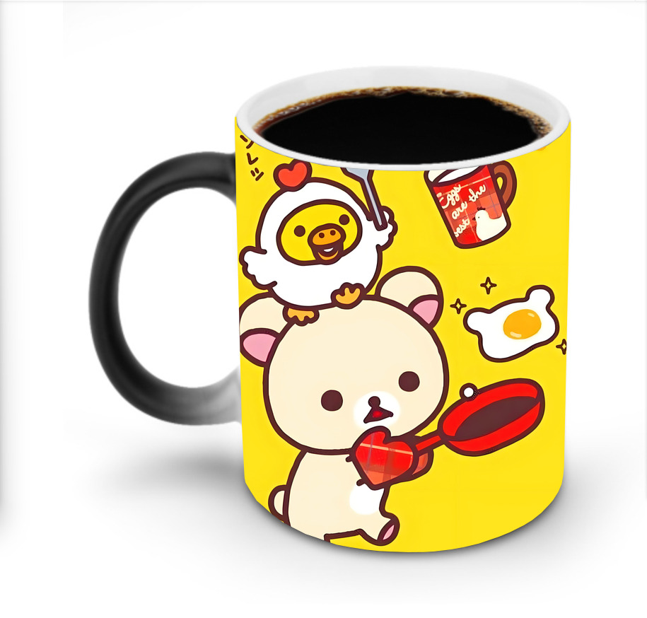 （画像用） リラックマ リラックマ キイロイトリ Rilakkuma Korilakkuma Kiiroitori 温度変色マグカップ