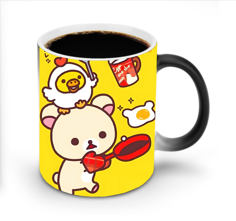（画像用） リラックマ リラックマ キイロイトリ Rilakkuma Korilakkuma Kiiroitori 温度変色マグカップ