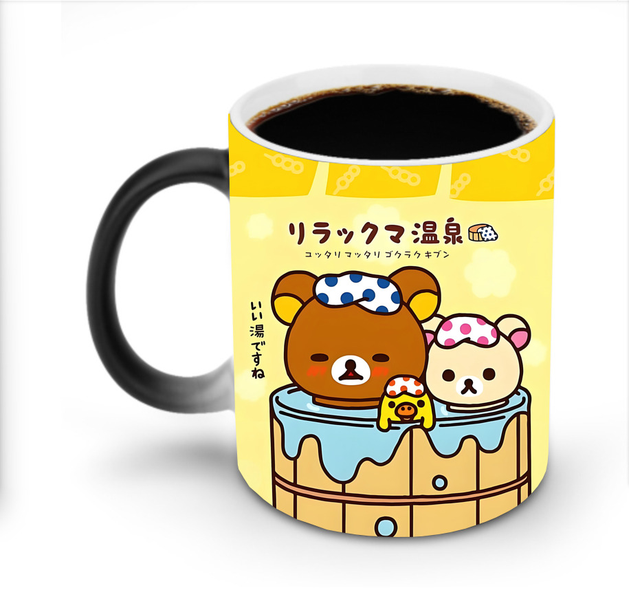 （画像用） リラックマ リラックマ キイロイトリ Rilakkuma Korilakkuma Kiiroitori 温度変色マグカップ
