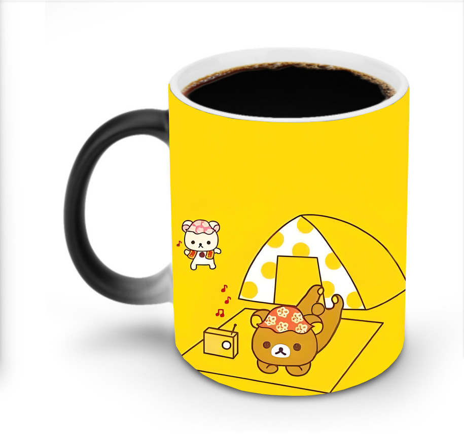 （画像用） リラックマ リラックマ キイロイトリ Rilakkuma Korilakkuma Kiiroitori 温度変色マグカップ
