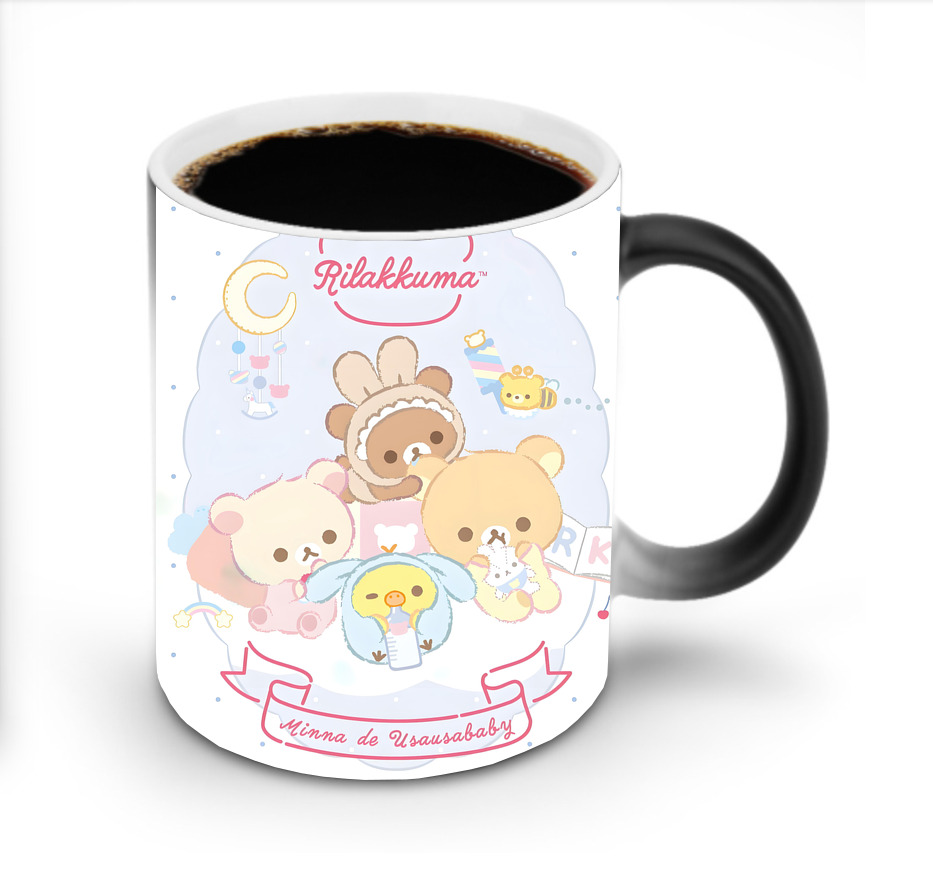 （画像用） リラックマ リラックマ キイロイトリ Rilakkuma Korilakkuma Kiiroitori 温度変色マグカップ