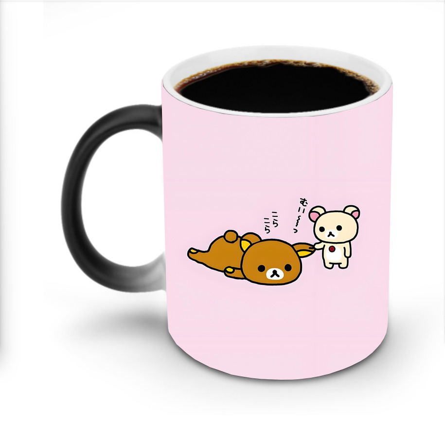 （画像用） リラックマ リラックマ キイロイトリ Rilakkuma Korilakkuma Kiiroitori 温度変色マグカップ