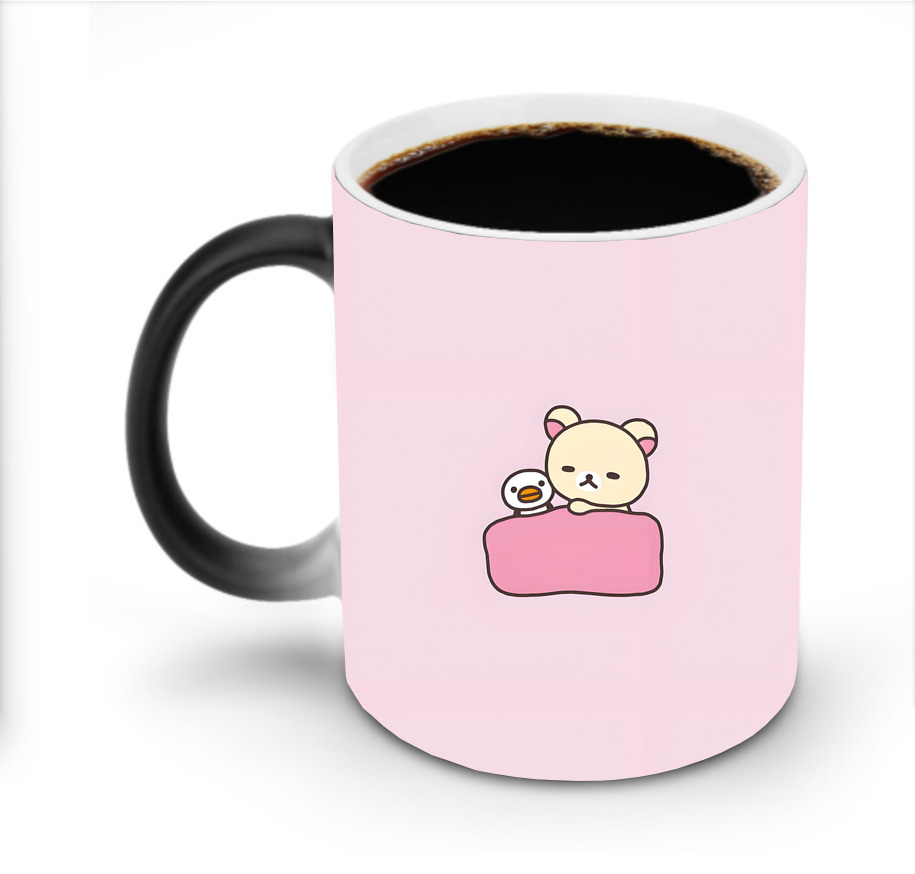 （画像用） リラックマ リラックマ キイロイトリ Rilakkuma Korilakkuma Kiiroitori 温度変色マグカップ