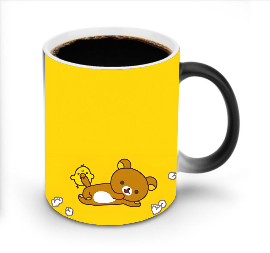 （画像用） リラックマ リラックマ キイロイトリ Rilakkuma Korilakkuma Kiiroitori 温度変色マグカップ