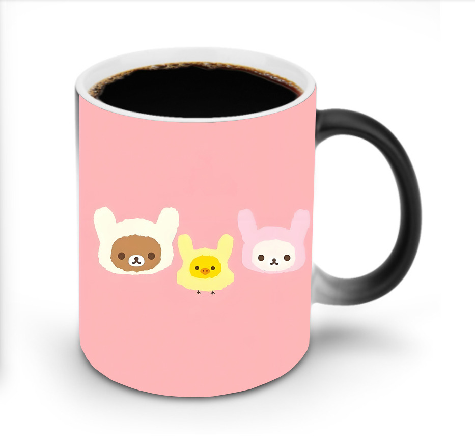 （画像用） リラックマ リラックマ キイロイトリ Rilakkuma Korilakkuma Kiiroitori 温度変色マグカップ